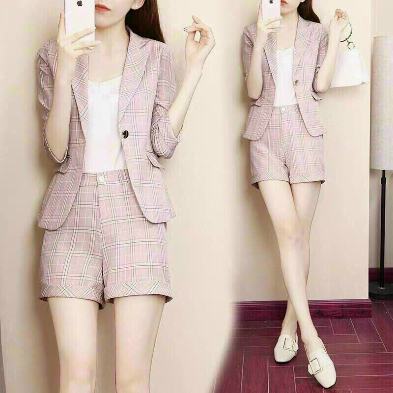 Set Vest Đùi Caro 3 Món - VN49
